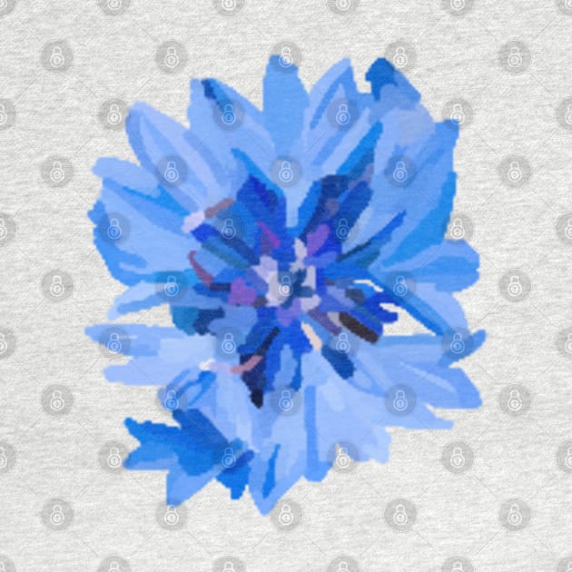 Blue flower Bloom- Frozen- Winter by Vtheartist